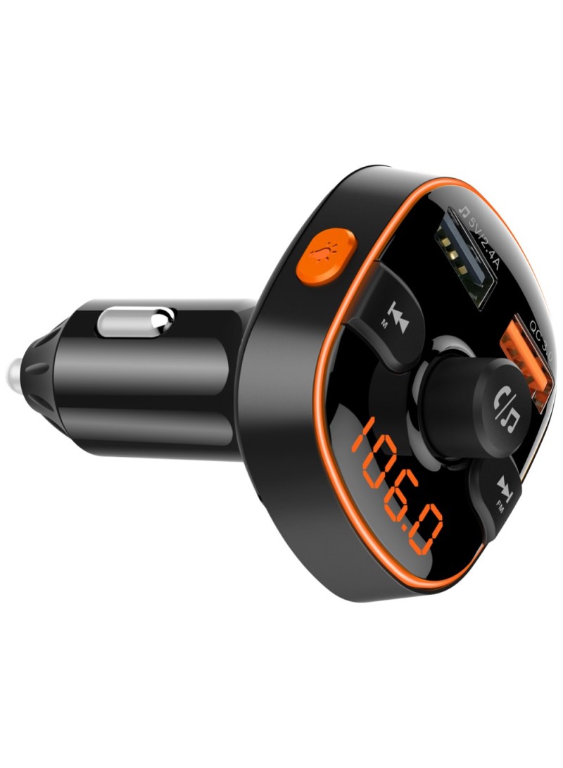 Car Kit Handsfree Wireless Bluetooth FM Transmitter 7 Color Light