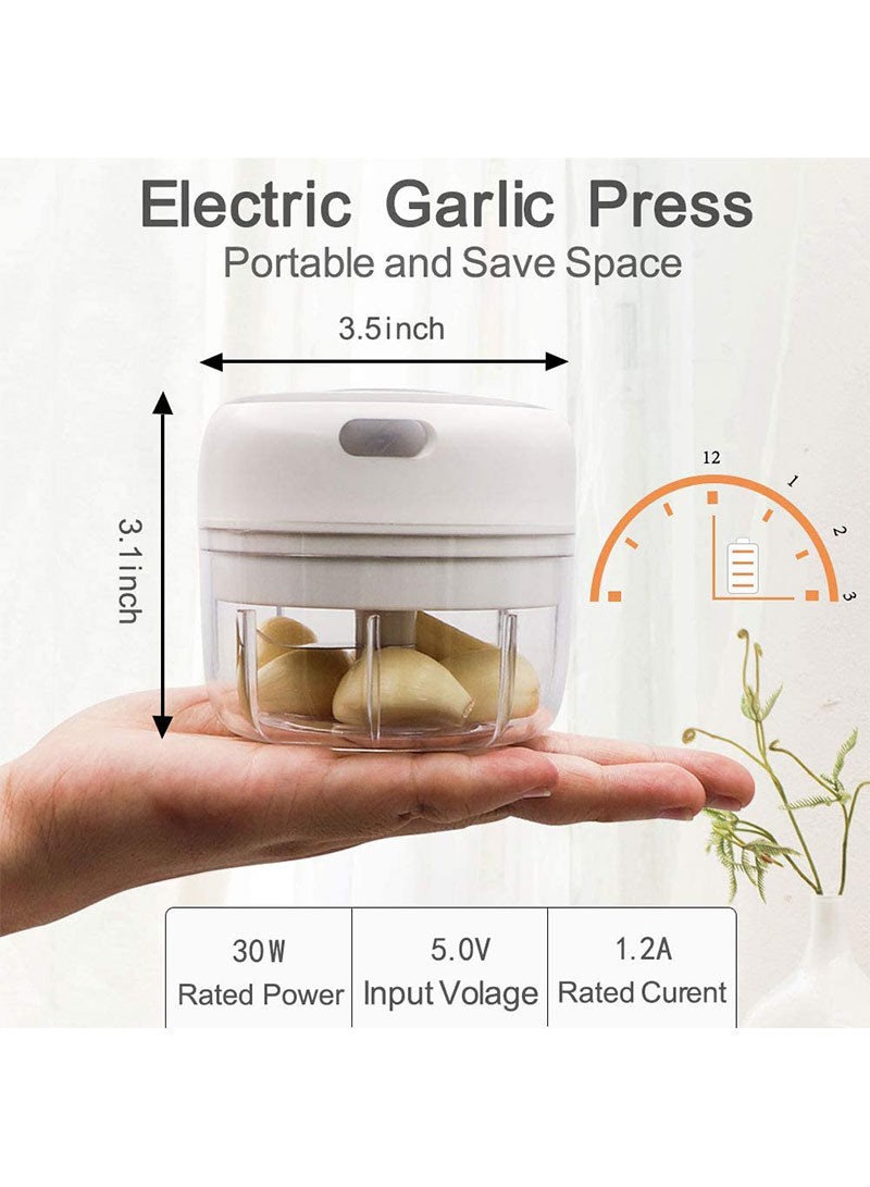 1pc Garlic Mincer Pink 100ml Mini Electric Wireless Garlic Press With  Automatic & Manual Modes For Home Kitchen