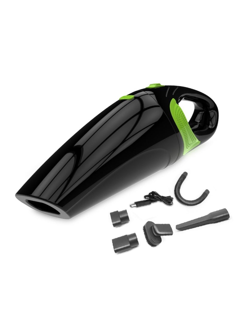 Handheld Cordless USB Charger Cyclonic Suction Vacuum Cleaner R-6054 -  Black / Green