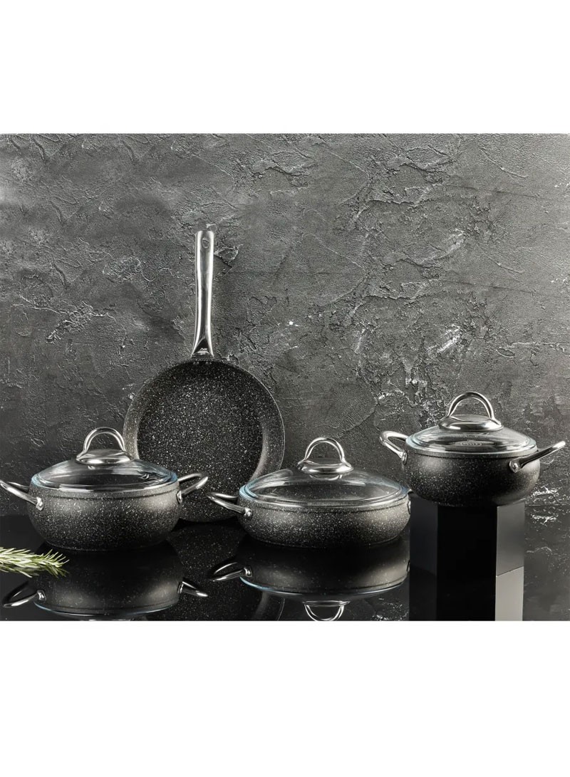 Karaca Diamond Steel Plus 7 Piece Cookware Set