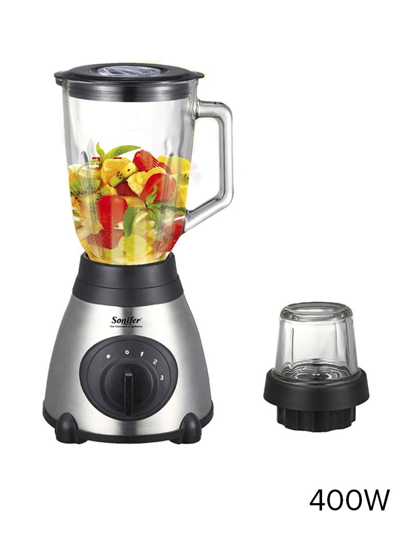 400W Glass Jar Blender with 2 Mills