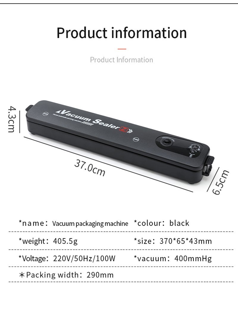 Household 11.6 inch Vacuum Sealer Machine, 100W