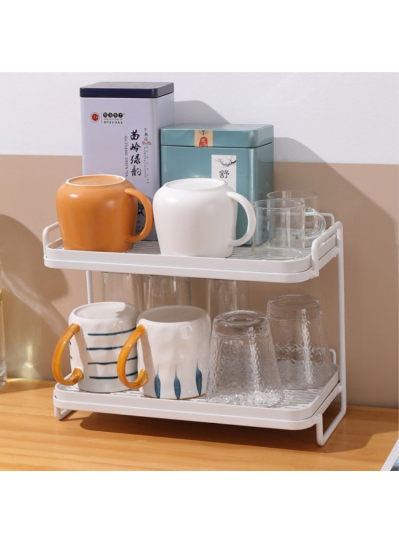 Kitchen Cabinet Storage Shelf Tea Cup Glass Organizer Plate Dishes