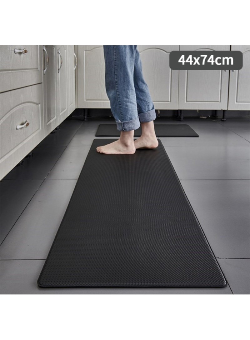 Black Anti-Fatigue Kitchen Rug Ergonomic Design Comfort Standing