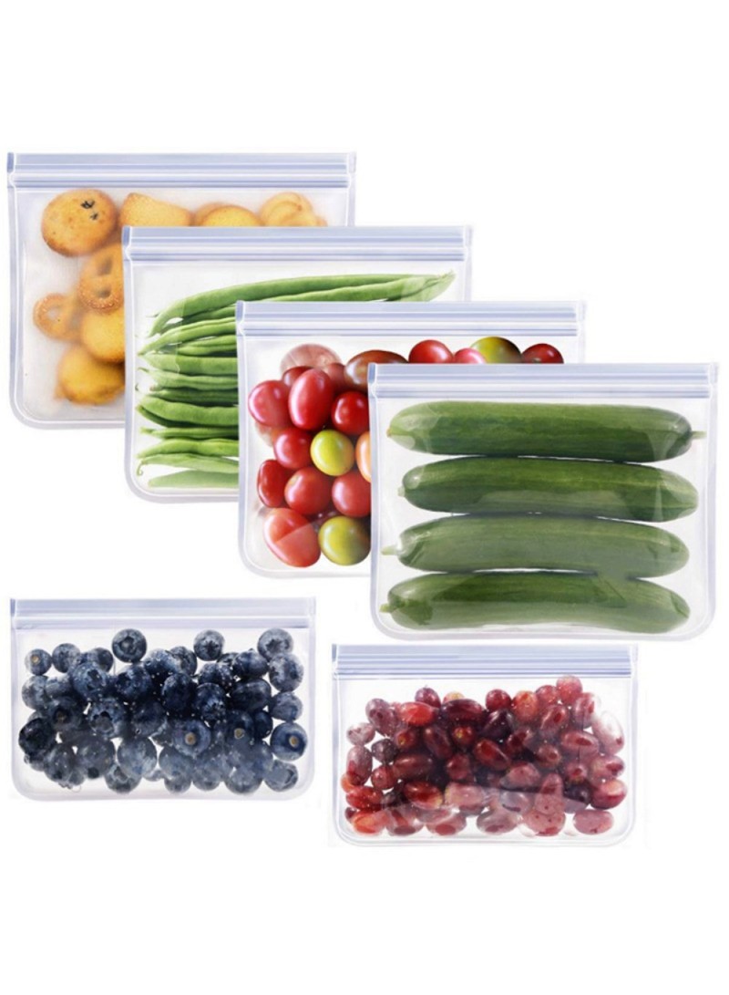EVA Kitchen Storage Food Preservation Bag Refrigerator Food Storage Bag  Fruit Vegetable Food Sealing Bag Reusable
