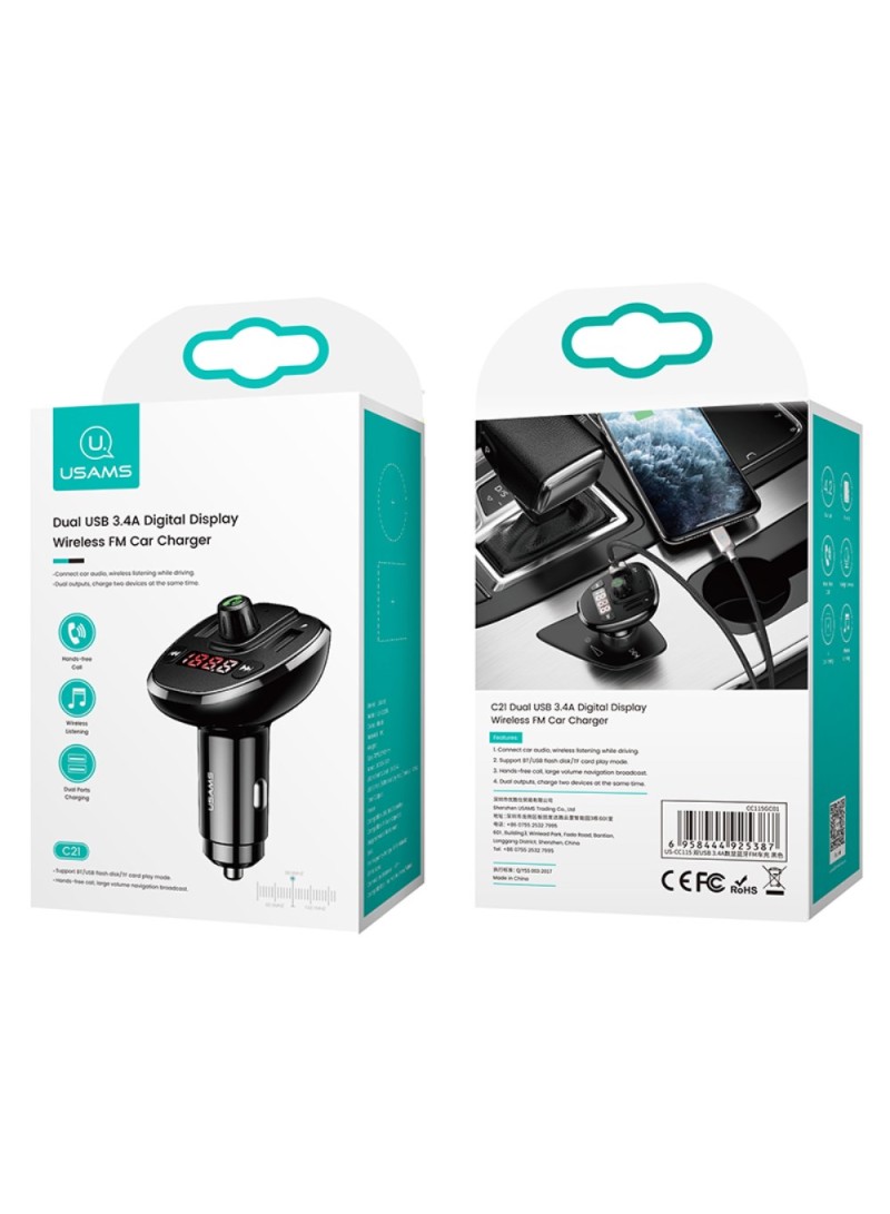 Dual USB-A Power Delivery Car Charger - 3.4A