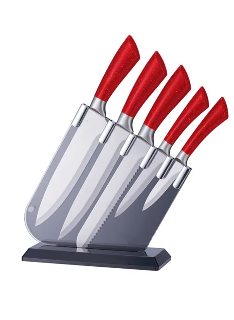 Karaca Retro Red 6 Piece Knife Set –