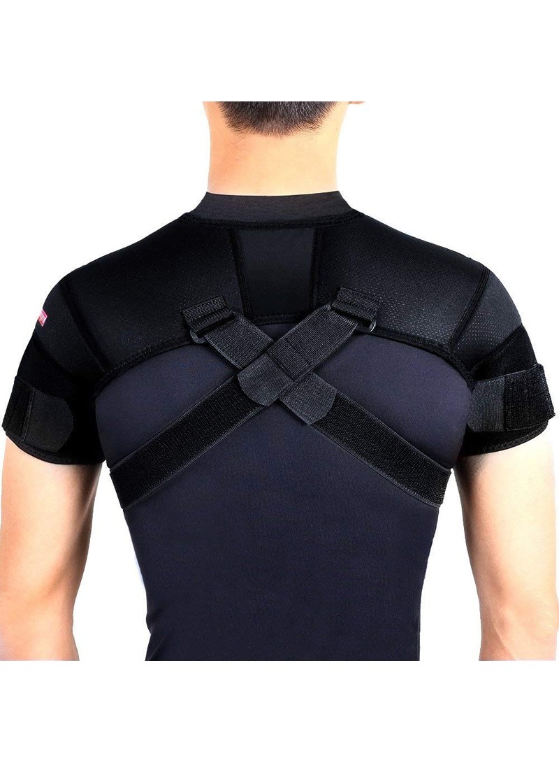 Kuangmi Double Shoulder Support Brace Strap Wrap  